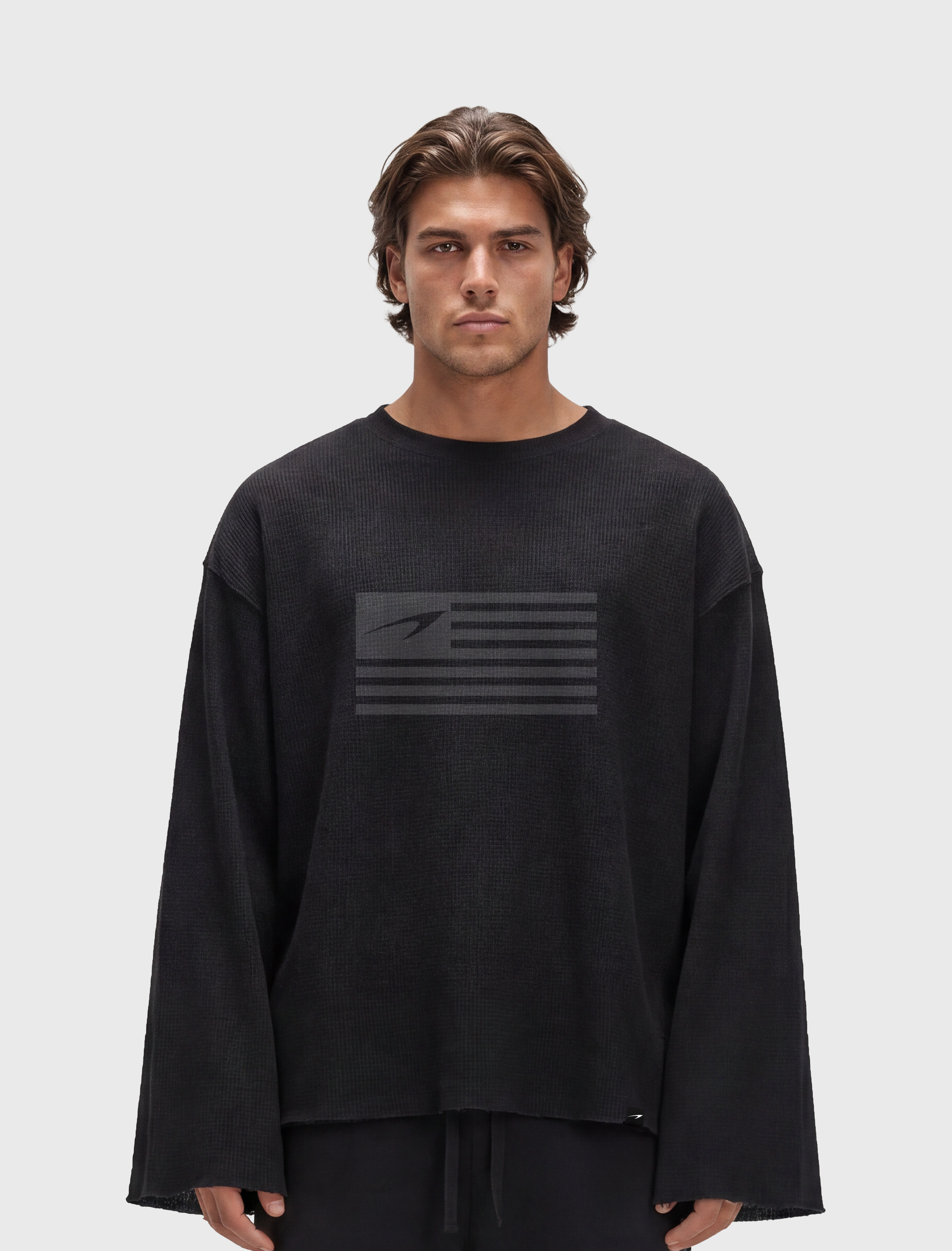 USA Rag Tee - Black model front